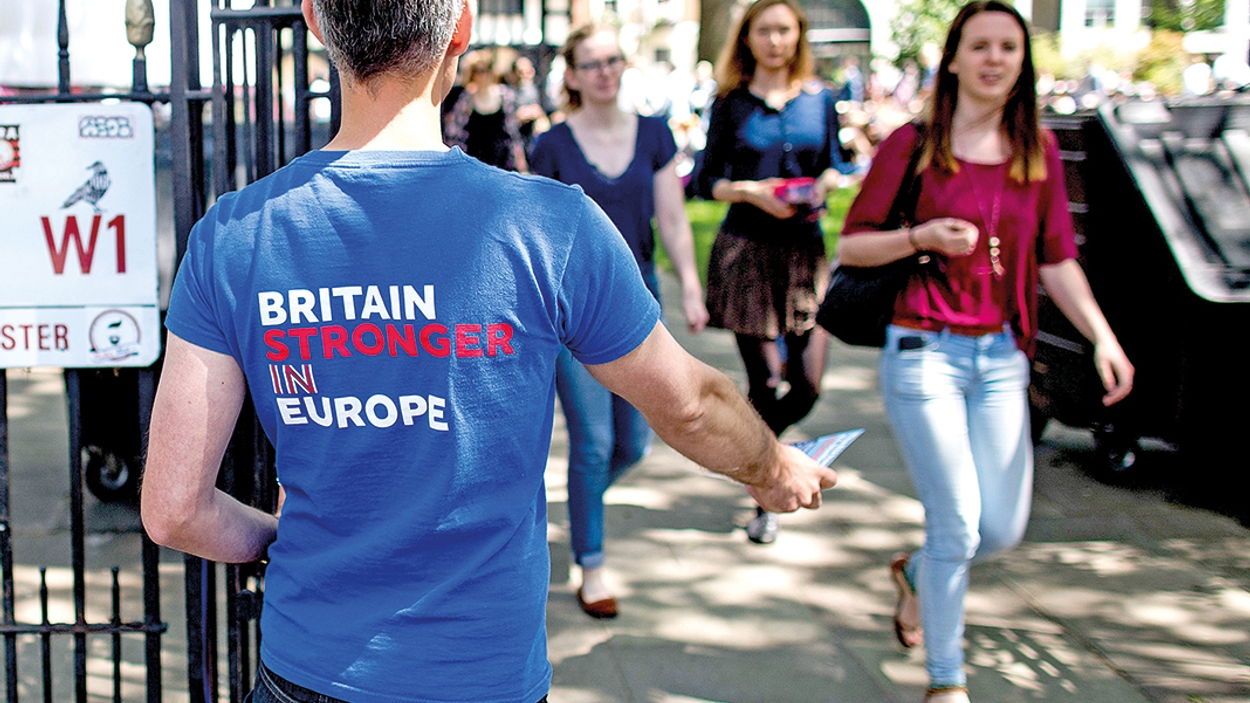 Campaigners Distribute Stronger In Europe Paraphernalia Ahead Of The EU Referendum