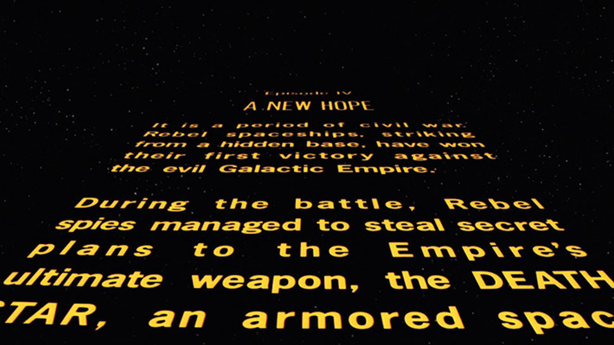 Star Wars opening crawl