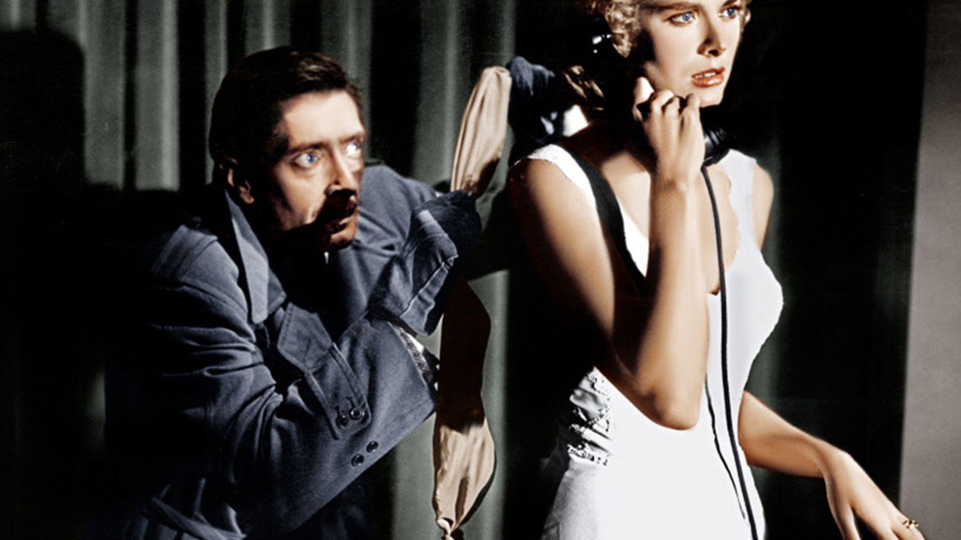 DIAL M FOR MURDER, from left: Anthony Dawson, Grace Kelly, 1954